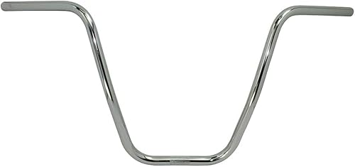 OG LOWRIDER Dyno Ape-Hangers 22.2mm Bike Handle Bars | Steel Cruiser Handlebars in Black & Chrome | 13.5”, 16”, 20”, 24” Sizes | Classic Dyno Style Chopper (Chrome 13.5”)