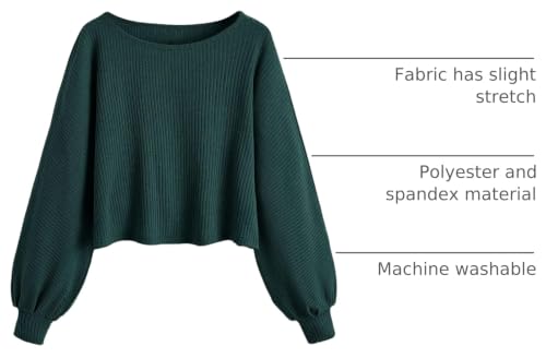 Image of SweatyRocks Women's Crewneck Long Sleeve Knit Crop Top Cropped Sweaters