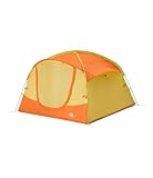 THE NORTH FACE Sequoia 4 Tent - Four-Person Waterproof Camping Tent, Spacious & Easy to Set Up, 2 Zipper Doors, Yellow Silt/Desert Rust, One Size