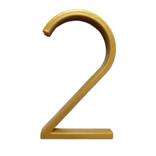 家の通りの番号 125mm ゴールデン フローティング モダン ハウスナンバー ゴールド ドア ホームアドレス番号 住宅用 デジタル 屋外 サインプレート 5 インチ #0-9(2)