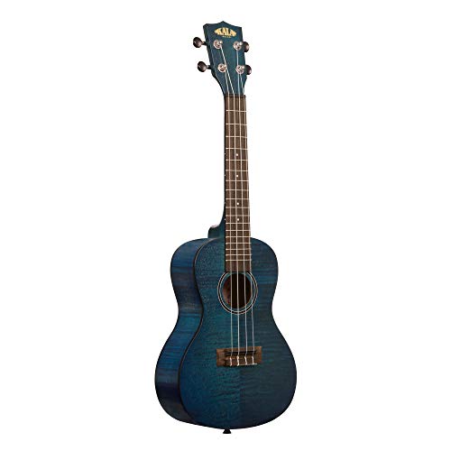 Kala KA-CEMB Acajou exotique bleu (+ housse) – Ukulele Concert - Les Beatles, Paul McCartney, John Lennon, RIngo Starr, George Harrison Kala KA-CEMB Acajou exotique bleu (+ housse) - Ukulele Concert – Image 5