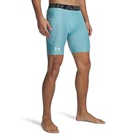 Under Armour Mens Armour Heatgear Compression Shorts, (425) Blue Haze / / White, X-Small