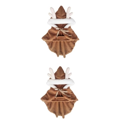 Costume d'hiver pour animaux de compagnie et cape de noël : vêtements de fête élan