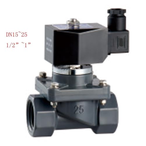 Électrovanne UPVC DC 24V vanne à membrane filetée de 1-1/4 pouce DN32 - 8
