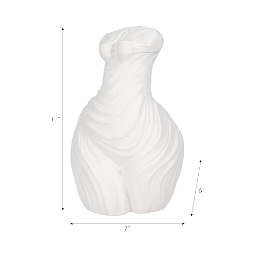 Estatua Decorativa Busto Griego de Resina Blanca 11" miniatura 4