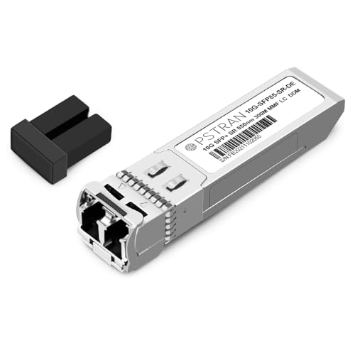 Image of 10GBase-SR SFP+ LC Transceiver 10Gbe SFP+ Multi Mode 850nm MMF 300m DDM Module for Dell 407-10356 407-BBOU 331-5311 and Dell Force10 GP-10GSFP-1S