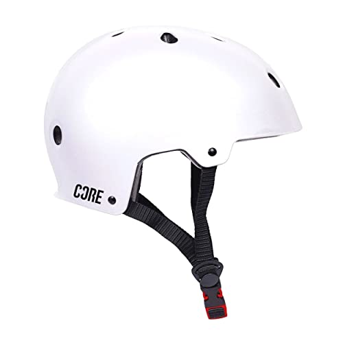 Core Unisex – Casco Deportivo para Adultos, Color Blanco, Talla S