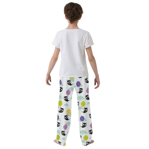 Cute Cats Balloons Boys Pants for Kids Jogger Pants with Pockets S-XL3