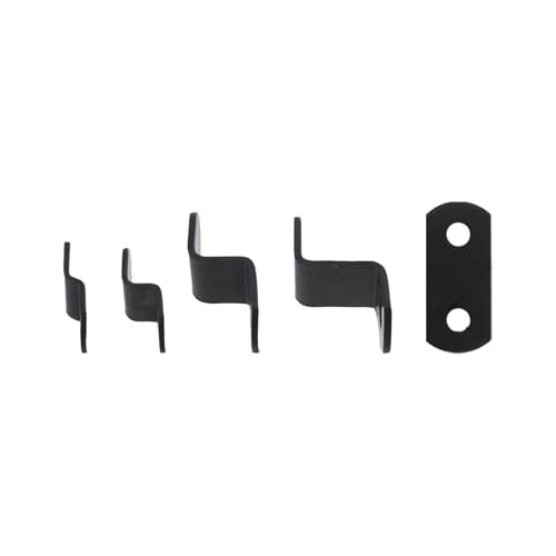 Image of 100pcs Black Offset Canvas Clips Metal Photo Frame Clips Mirror Clamps Heavy Duty Offset Mirror Clips for Picture Frame Painting Blackboard, with Screw (20 pcs Each 0 /0 inch, 1 /8 inch, 1 /4 inch 3 /8 inch 1 /2 inch)