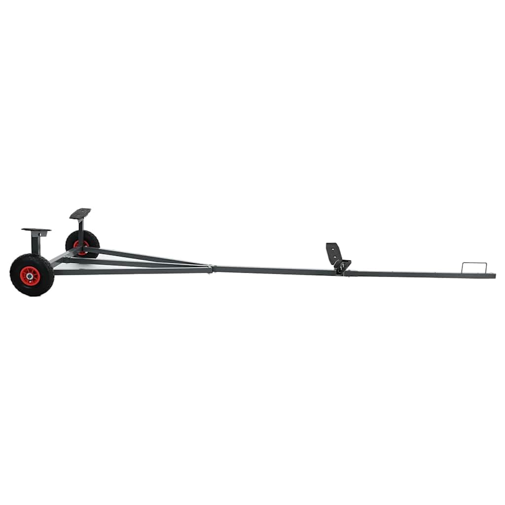 Remorque de Bateau argenté 302 cm x 107 cm x 42 cm en Acier Robuste pour Transport Nautique, Support Stable pour voilier, Jet Ski ou Kayak, idéal pour Marinas et terrains extérieurs