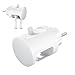 2-in-1-Ladestation mit Wandstecker für Kabelloses Laden, Geeignet für Oral-B Pro/iO-Serie/D, mit 2 Zahnbürstenhaltern, IPX6-wasserdicht