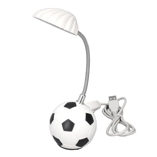 Keenso Ballon de Foot LED, Mini Lampe de Bureau Portable Éclairage Doux USB pour Lecture Nocturne Gadget Sportif Lumineux for Fans de Football Enfants...