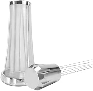 Roadtime Espresso Coffee Needle Stirrer with Stand, 304 Stainless Steel Coffee WDT Tool, Coffee Stirring Tamper for Espresso Stirring Distribution (Silver)