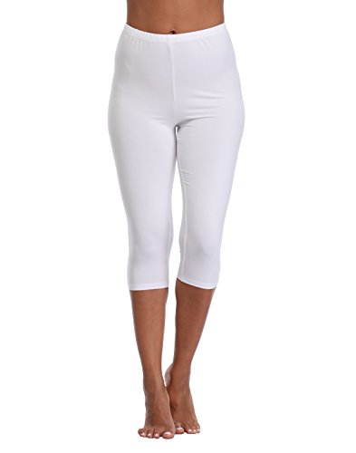 Image of Kotii Women's Lightweight Soft Capri Leggings Crop Leggings 3 /4 Stretch Yoga Pants