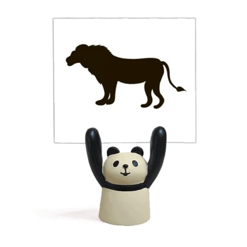 Support pour mémo lion noir en résine haut de gamme pour intérieur