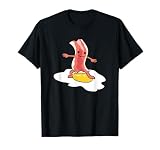 Kawaii Bacon Surfing On Fried Egg Breakfast Egg and Bacon T-Shirt