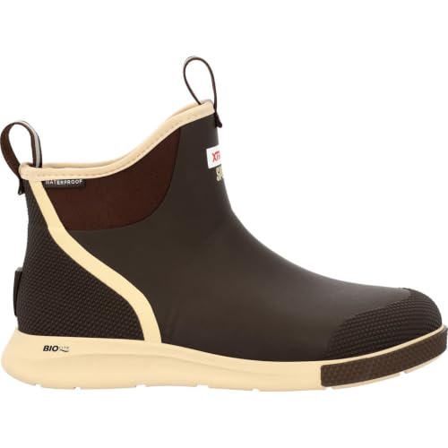 Image of XTRATUF 6 inch Men's Ankle Deck Boot Sport - 30% Lighter, 100% Waterproof Rubber Fishing Footwear - Non-Marking, Slip-Resistant Outsole - Moisture-Wicking Liner