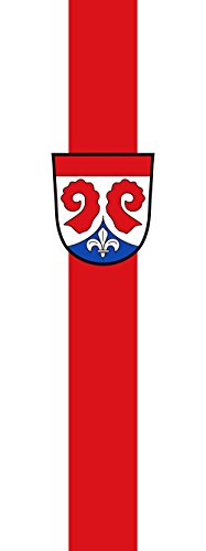 Drapeau Eurasburg vertical 400x150cm pour mât sans vent pavillon 6m2 - 2