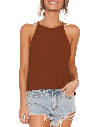 Image of LouKeith Womens Tank Tops Casual Flowy Printed Vest Shirts Sleeveless Cotton Soft Summer Tees Blouses