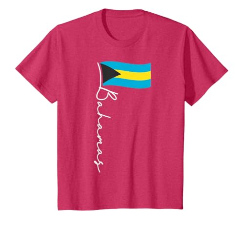 Bahamas Flag Vacation Bahamian Pride Bahamas T-Shirt, Youth, Red Heather, 2T
