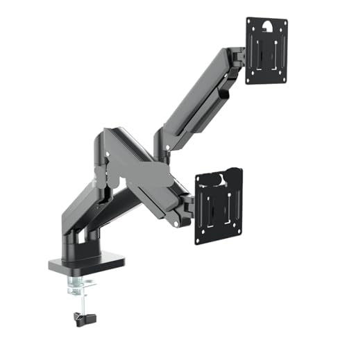 Support de moniteur à double bras en aluminium pour libérer l'espace des écrans 32"