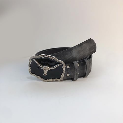 Carved Cow Head Belt Aesthetic PU Belt Waistband Decorative Belt for Pants Jeans Vintage Western Waiststrap3