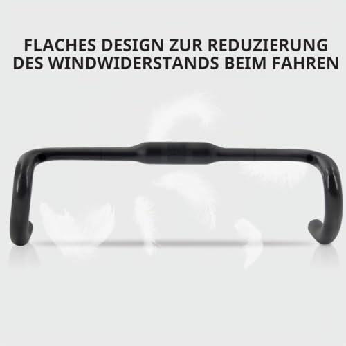 RXL SL 31.8 rennrad lenker 1-1/4"fahrradlenker carbon rennrad aero lenker internes routing drop bar carbon UD matt 440mm – Ansicht 3