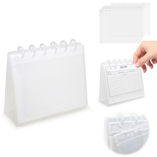 Carpeta de libro de cocina para cocina con libro de almacenamiento de tarjetas de recetas 2