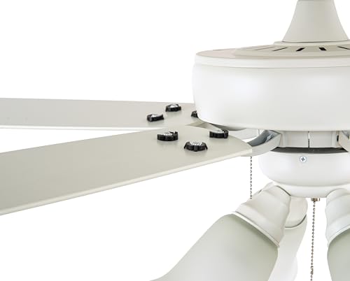 Craftmade Twist N Click 52 in. White Finish Dual Mount (Flat or Angled Ceiling) Indoor Ceiling Fan with Light Kit and Pull Chains Included by Craftmade - Image 9