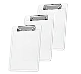 Acrimet Clipboard Memo Size Low Profile Clip (Crystal Color) (Pack - 3)