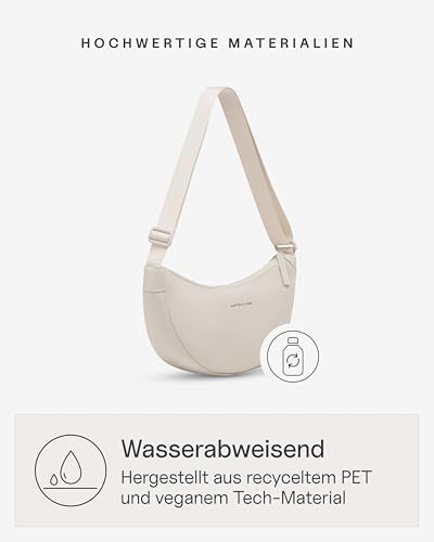 Kapten & Son Moon Bag Sandstone 3,5L | Bauchtasche Damen & Herren | Crossbody Bag Damen Beige | Umhängetasche wasserabweisend | ideal für Reisen, Festival & Alltag