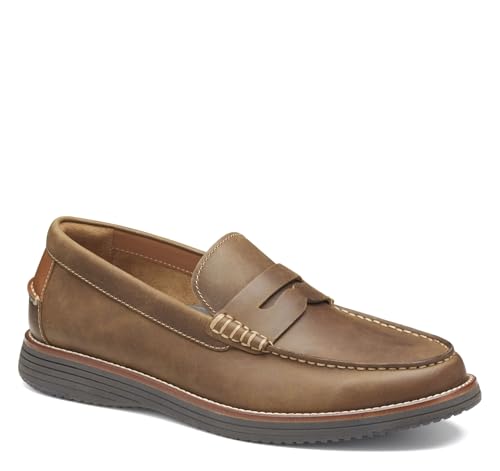 Johnston & Murphy Upton Penny Loafer Men’s Shoe, Dress Leather Shoes for Men, Men’s Driver Shoes, Slip-On Moccasins for Men