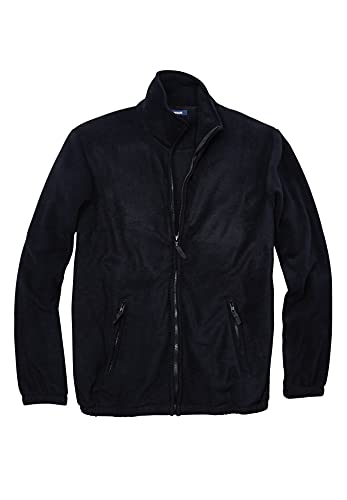 KingSize Men's Big & Tall Explorer Plush Fleece Full-Zip Fleece Jacket - Big - 4XL, Black