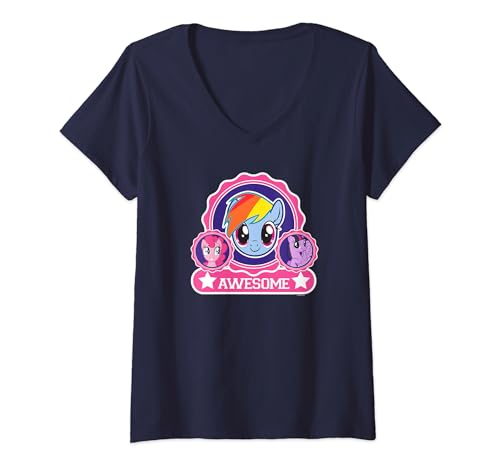 T-shirt My Little Pony Friendship Is Magic en coton col V pour adulte