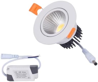 Dimmable 5W Recessed LED Downlight,Cut-Out 2.5in 60 Beam Angle 3000K Warm White Ceiling Light with Driver