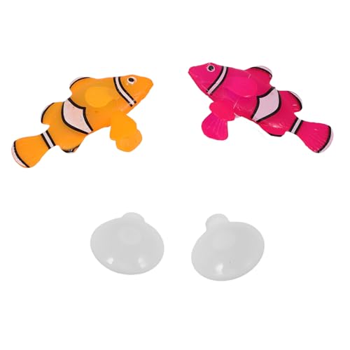CORHAD 2pièces Poissons Lumineux pour Décoration Aquarium Figurines Artificielles De Poissons Colorés pour Décorer Votre Réservoir Eau