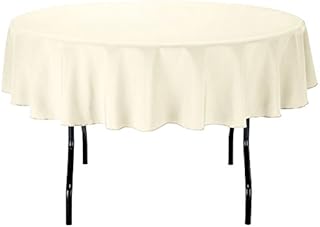 Best Gee Di Moda Tablecloth - 70" Inch Round Tablecloths for Circular Table Cover in Ivory Washable Polyester - Great for Buffet Table, Parties, Holiday Dinner & More Reviews