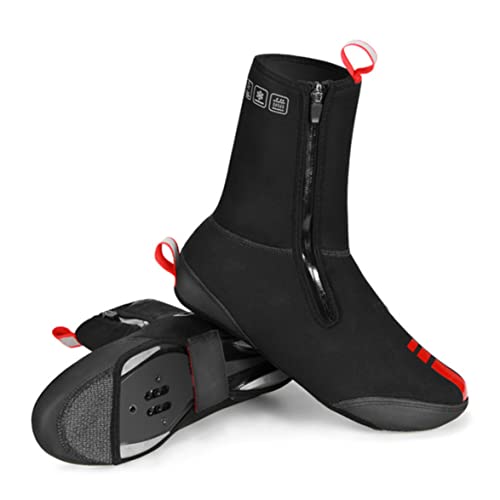 Couvre-chaussures de cyclisme imperméables noir S pour l'hiver