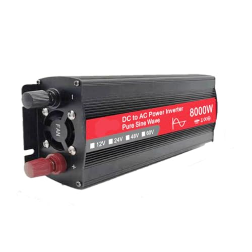 48v to 220v,8000W solbils växelspänning DC 12V / 24V / 48V / 60V till AC 220V transformatorkraftomvandlare med universaluttag ombordomvandlare