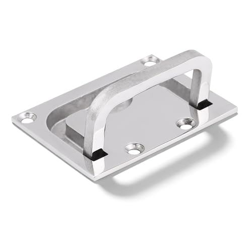 Image of Keenso Boat Flush Hatch Handles, Stainless Steel Boat Recessed Lift Pull Handle Latch for Cabinet Locker Marine Yacht (1PCS)