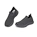 JOMIX Scarpe da Uomo in Tessuto Traspirante Scarpe Casual Slip-On con Suola in PVC Antiscivolo Comode Sneaker per Camminate Sport, MLO260147, Grigio, 42 EU