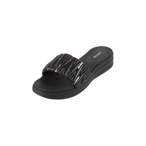 Image of Mochi Women Wedge Heel Fashion Slip-on Sandal