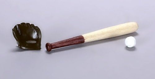 Casa de muñecas en miniatura juego de béisbol