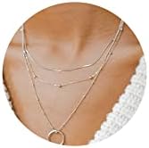 PRETOLE Gold Layered Necklaces for Women,14K Gold Plated Necklace Adjustable Simple Choker Necklace Dainty Gold Chain Necklace Set Herringbone Necklace Waterproof Thin Gold Stacked Necklace for Girls