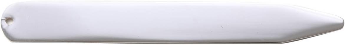 Mens Rhodium Plated Collar Stiffeners - Silver