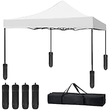 PayLessHere 10x10 Setup Pop Up Canopy Tent, Instant Portable Commercial Canopy Tent, Outdoor Gazeb for Home, Party and Outdoor Activities,White
