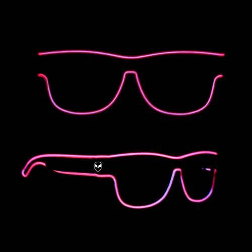 Image of Hookaba LED Jam Shade Party Glasses | Unisex Wireless Light-Up for DJ Night, Live Concerts, Halloween, Birthdays | Neon Specs for Boys, Girls, Kids | Dynamic Colors for Carnival & Clubbing