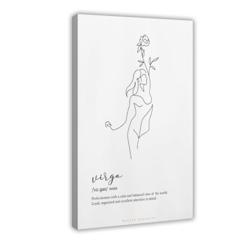 Poster constellation de la Vierge toile déco murale salon 20x30