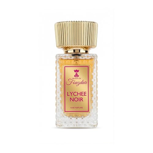 Image of Lychee Noir Hair Perfume foe Women - 30ml | Floral Amber Hair Mist for Women | Long Lasting Lightweight Hair Fragrance | Lychee Rose Vanilla Scent | Non-Drying Luxury Hair Scent