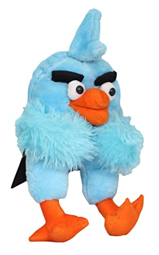 Image of Tickles Standing Angry Bird Cartoon Character Soft Stuffed Plush Toy for Kids Birthday Gifts (Color: Blue Size: 30 cm)